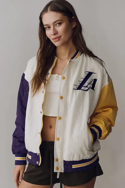 Terez Nba Bomber Jacket In Neutral