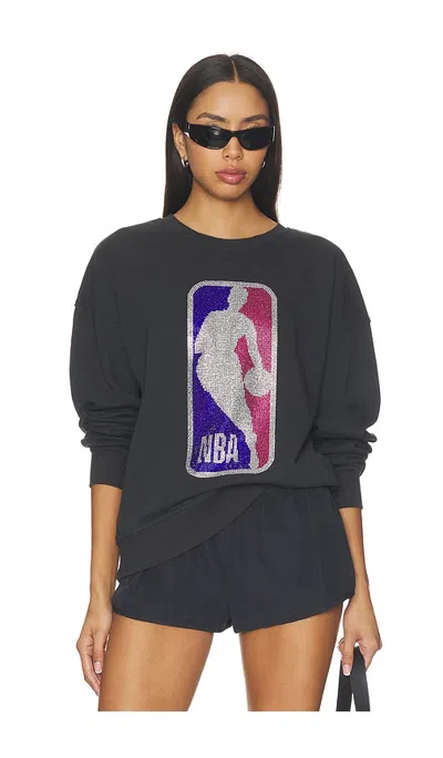 Terez Nba Logo Gems Crew Sweatshirt In Black