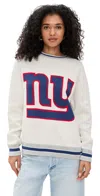 Terez Ny Giants Crewneck Sweater Ny Giants Sugar Swizzle/blue In Multi