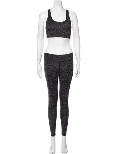 Pre-owned Terez Patterned Pant Set In Grey