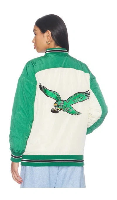 Terez Philadelphia Eagles Bomber Jacket In Green