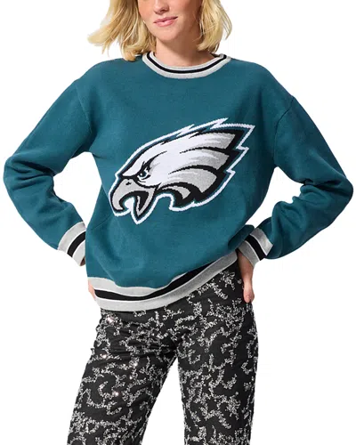 TEREZ PHILADELPHIA EAGLES JACQUARD CREWNECK SWEATER