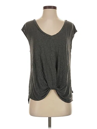 Pre-owned Terez Short Sleeve Top Gray V-neck Tops