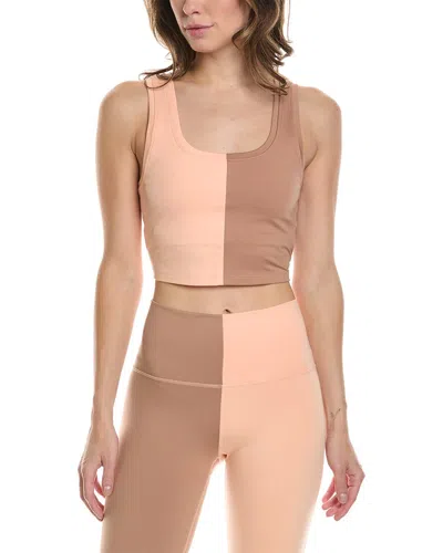 Terez Split Crop Top In Pink