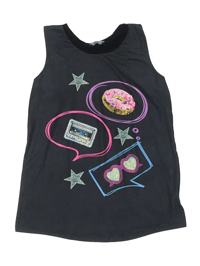 Pre-owned Terez Kids' Tank Top Black Sweetheart Neckline Tops