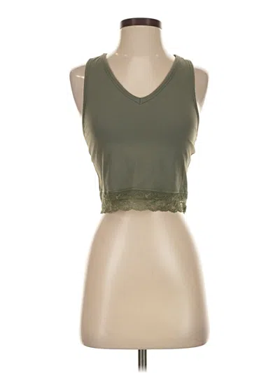Pre-owned Terez Tank Top Green Halter Neckline Tops