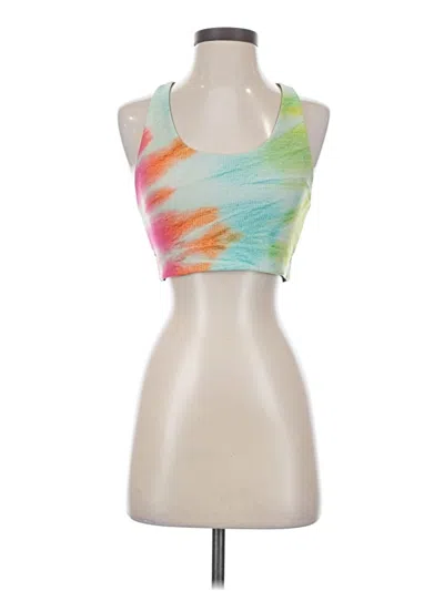 Pre-owned Terez Tank Top Green Halter Neckline Tops