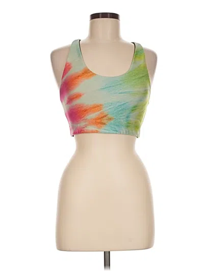 Pre-owned Terez Tank Top Green Halter Neckline Tops