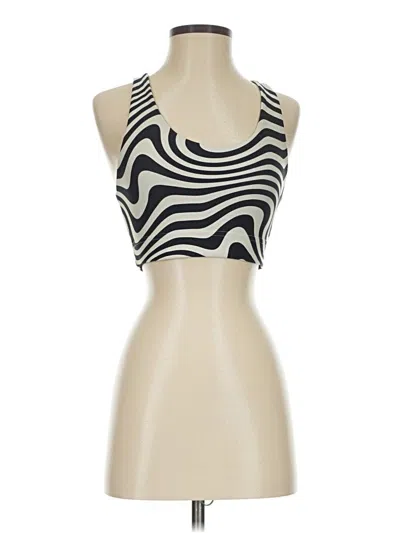 Pre-owned Terez Tank Top Ivory Halter Neckline Tops In White