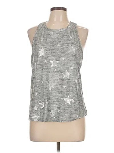 Pre-owned Terez Tank Top Silver Halter Neckline Tops