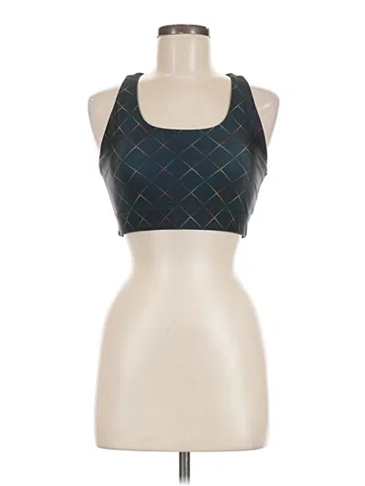 Pre-owned Terez Tank Top Teal Halter Neckline Tops