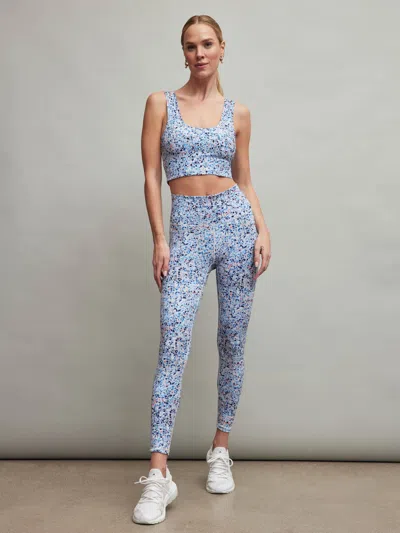 Terez Terrazzo Tlc Crop Top In Blue,multi