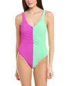 Terez Textured One-piece In Green