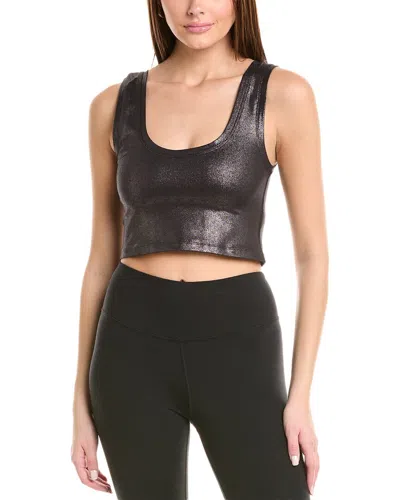 Terez Tlc Sparkle Crop Top In Black