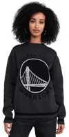 Terez Warriors Knit Crew Necks Dark Grey/black In Dark Grey/black