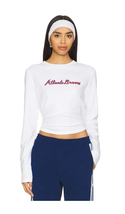 Terez X Revolve Atlanta Braves Long Sleeve Baby Tee In White