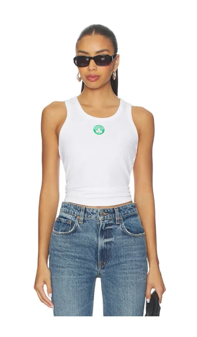 Terez X Revolve Celtics Scoop Neck Rib Tank Top In White