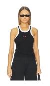 Terez X Revolve Chicago Bulls Scoop Armhole Rib Tank Top In Black