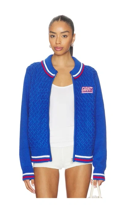 Terez X Revolve Giants Mixed Knit Jacket In Blue