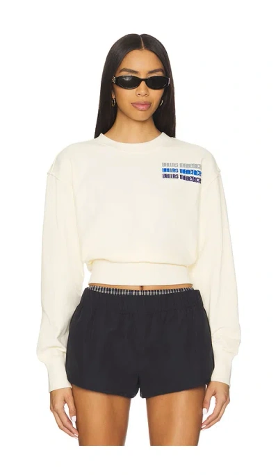 Terez X Revolve Mavericks Puff Sleeve Crop Sweater In Neutral