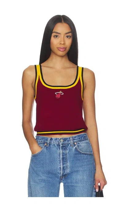 Terez X Revolve Miami Heat Crop Knit Tank Top In Red