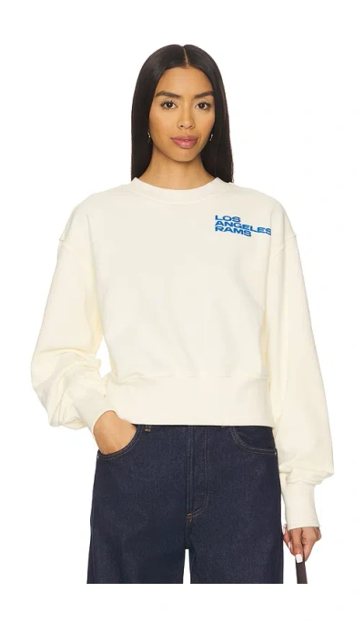 Terez X Revolve Rams Puff Sleeve Crop Sweater In White