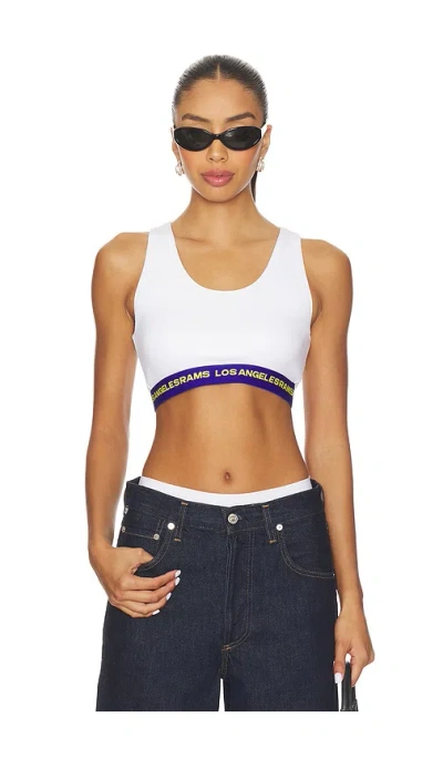 Terez X Revolve Rams Rib Logo Elastic Bra In White
