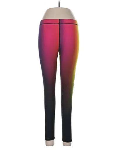 Pre-owned Terez Yoga Pants In Purple
