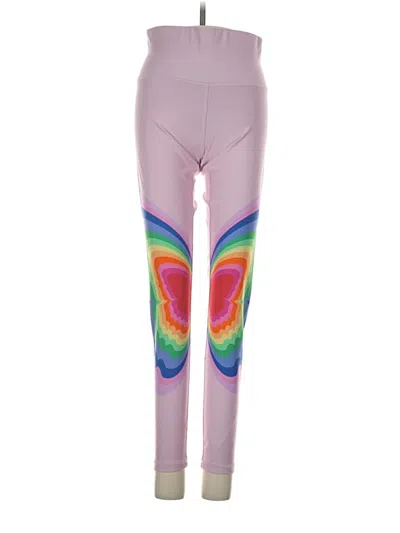 Pre-owned Terez Yoga Pants In Purple