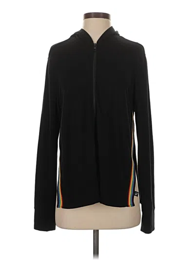 Pre-owned Terez Zip Up Hoodie In Black