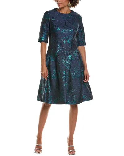 Teri Jon By Rickie Freeman A-line Dress In Blue