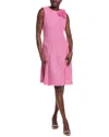 Teri Jon By Rickie Freeman Boucle Applique Midi Dress In Pink