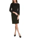 Teri Jon By Rickie Freeman Boucle Sheath Dress In Black
