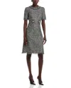 Teri Jon By Rickie Freeman Boucle Tweed Dress In Multi