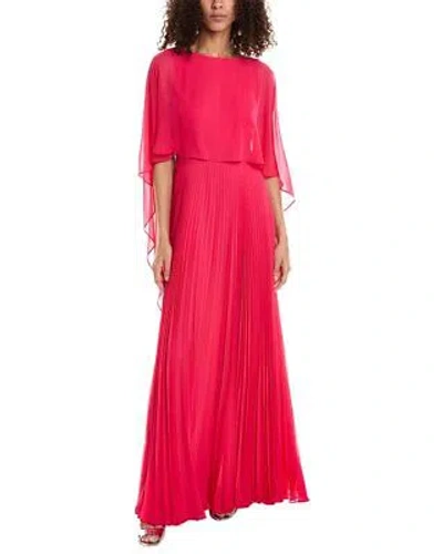Pre-owned Teri Jon By Rickie Freeman Cape Gown Women's Pink 2