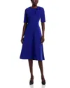 Teri Jon By Rickie Freeman Crepe Dress In Blue