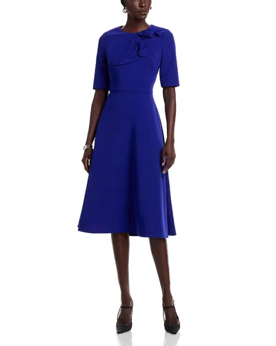 Teri Jon By Rickie Freeman Crepe Dress In Blue
