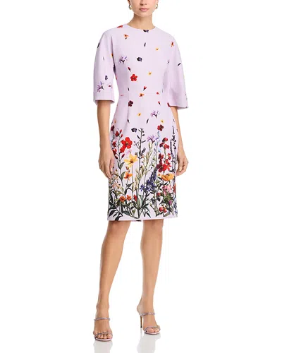 Teri Jon By Rickie Freeman Crepe Floral Dress In Multi