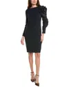 Teri Jon By Rickie Freeman Crepe Mini Dress In Blue
