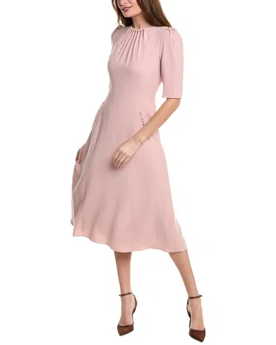 Teri Jon By Rickie Freeman Crepe Pearl Trim Sheath Dress In Pink