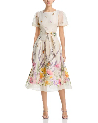 Teri Jon By Rickie Freeman Drop Waist Dress In Multi