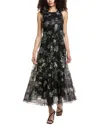 Teri Jon By Rickie Freeman Embroidered Tulle Cocktail Dress