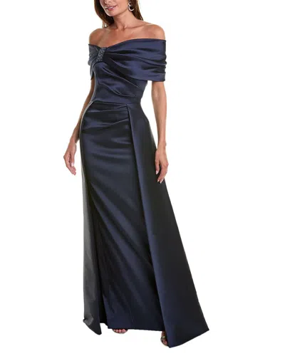 Teri Jon By Rickie Freeman Gown In Blue