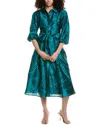 Teri Jon By Rickie Freeman Jacquard Shirtdress
