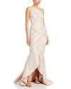 TERI JON BY RICKIE FREEMAN TERI JON BY RICKIE FREEMAN METALLIC JACQUARD ONE SHOULDER MERMAID GOWN