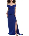 Teri Jon By Rickie Freeman Off-the-shoulder Gown