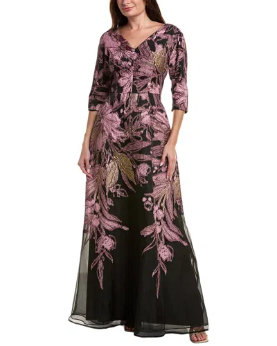 TERI JON TERI JON BY RICKIE FREEMAN PRINTED MAXI DRESS
