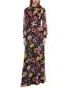 Teri Jon By Rickie Freeman Printed Maxi Dress In Multi