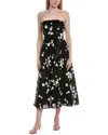 Teri Jon By Rickie Freeman Sleeveless Midi Dress In Black