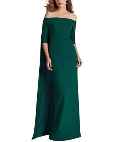 Pre-owned Teri Jon By Rickie Freeman Special Occasion Long Dress Women's In Green